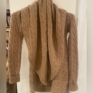 Ralph Lauren Black Label Cable Cashmere Circle Sweater